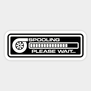 Turbo Spooling White V2 Sticker